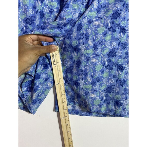 Peter Millar Swim Trunks Mens XXL Blue Seaside Collection Beach Hawaiian Turtles - Picture 10 of 12